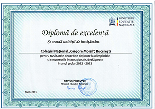 Diploma de excelenta